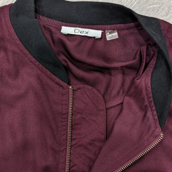 Burgundy Bomber Jacket - Picture 4 of 5